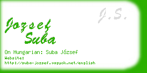 jozsef suba business card